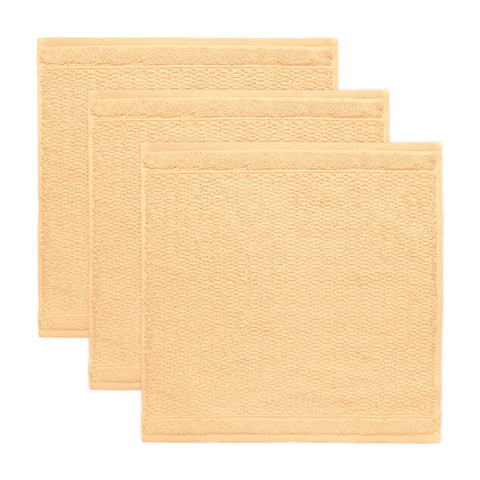 Frottana Pearl soap cloth 30 x 30 cm made of 100% cotton, maize 3er set
