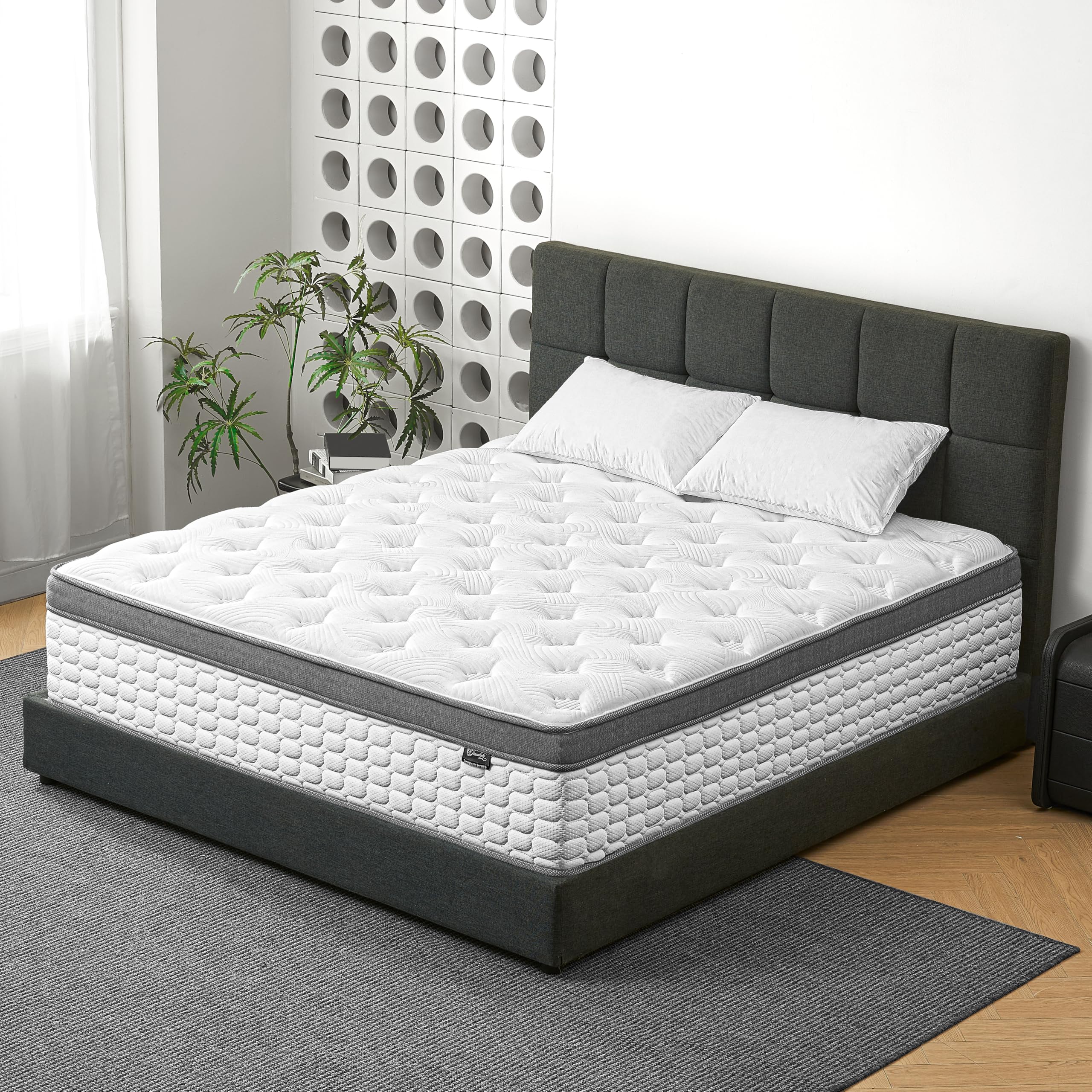 Giovanly 10 Inch Single Size Mattress, Hybrid Mattress in a box Gel Memory Foam, Pocket Springs