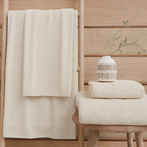 PETTI Artigiani Italiani - 100% Cotton Terry Bath Towels, 1+1 Towel Set, 2 Pieces 1 Face Towel and 1 Hand Towel, Ivory Towels
