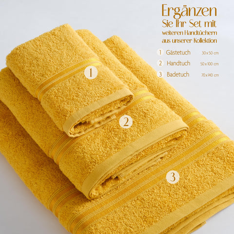 Hammetex Guest Towels Set of 5 30 x 50 cm 100% Cotton Terry Cloth