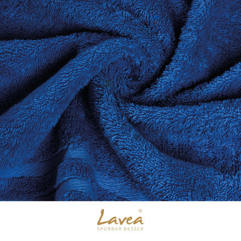 Lavea 10-Piece Terry Cloth Towel Set, 30 x 30 cm, 100% Cotton Terry 500 g/m², Guest Towels and Small Washcloths, Easy Care 60 °C, Terry Series Elena