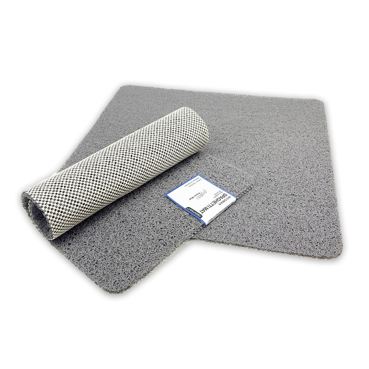 Loofah Shower Mat, Non Slip PVC Spaghetti Mat for Wet Area Inside Shower, Super Comfy Soft Matt, Quick Dry, Bacteria & Mould Resistant, Curved Edge