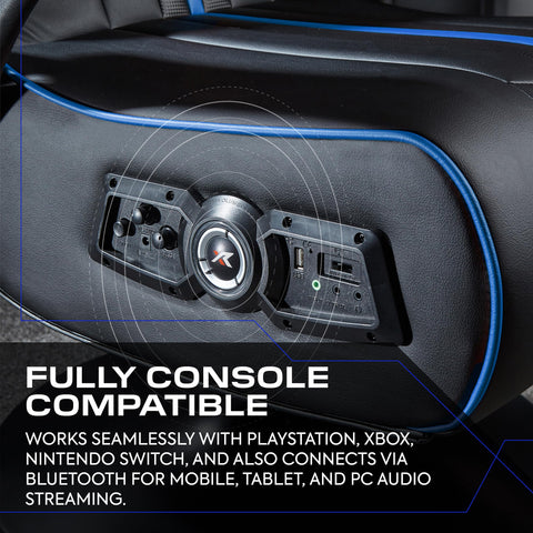 X-Rocker Torque Console Gaming Chair, 2.1 Stereo Audio Gaming Seat - Bluetooth Connectivity, Reactive Vibration, Foldable Base