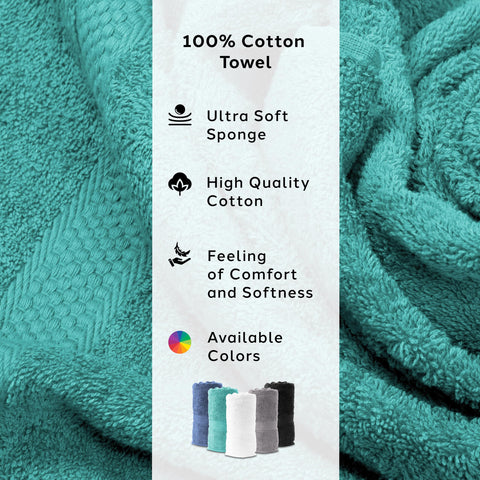 Caleffi Set of 3 Bath Towels Guest Bidet 40 x 60 cm, 100% Terry Cotton