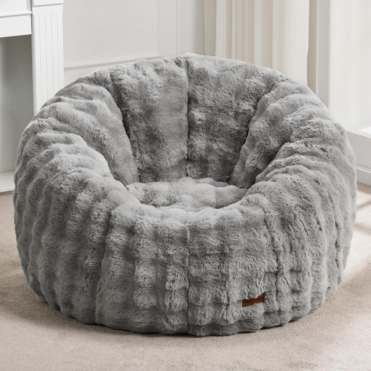 Hobestluk Large Beanbag Chairs for Adults Donut-Shaped Plush Sofa Couch