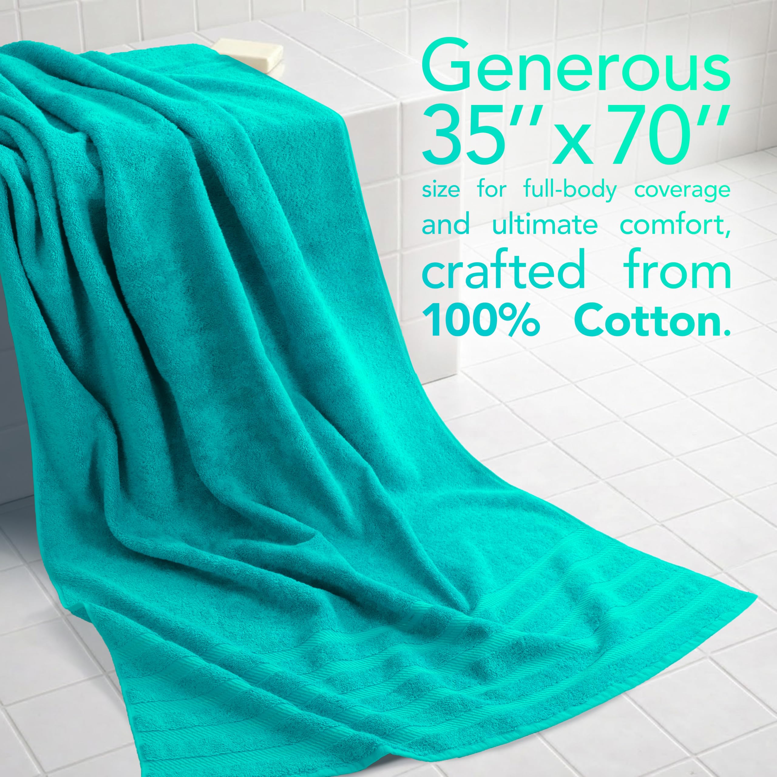 American Soft Linen, Bath Sheet 35 in 70 in, 100% Turkish Cotton, Jumbo Large Bath Towel Sheet, Premium Quality Luxury Towels for Bathroom
