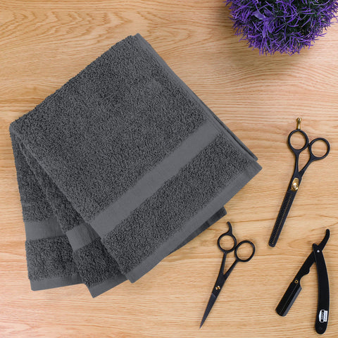 Utopia Towels Grey Salon Towels, Pack of 24 (Not Bleach Proof, 16 x 27 Inches) Highly Absorbent Towels for Hand, Gym, Beauty, Hair, Spa