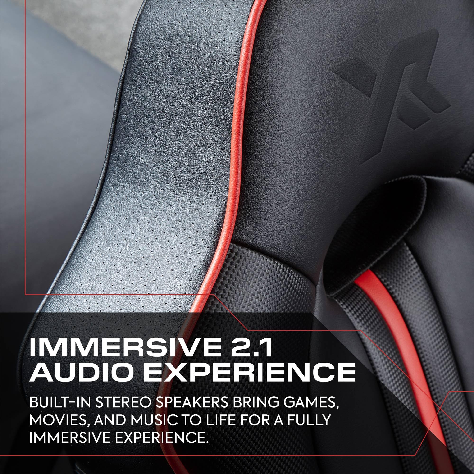 X-Rocker Torque Console Gaming Chair, 2.1 Stereo Audio Gaming Seat - Bluetooth Connectivity, Reactive Vibration, Foldable Base