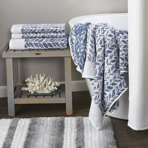 SKL Home by Saturday Knight Ltd. 100% Turkish Cotton Hand Towel Set, Denim, 16"x26"