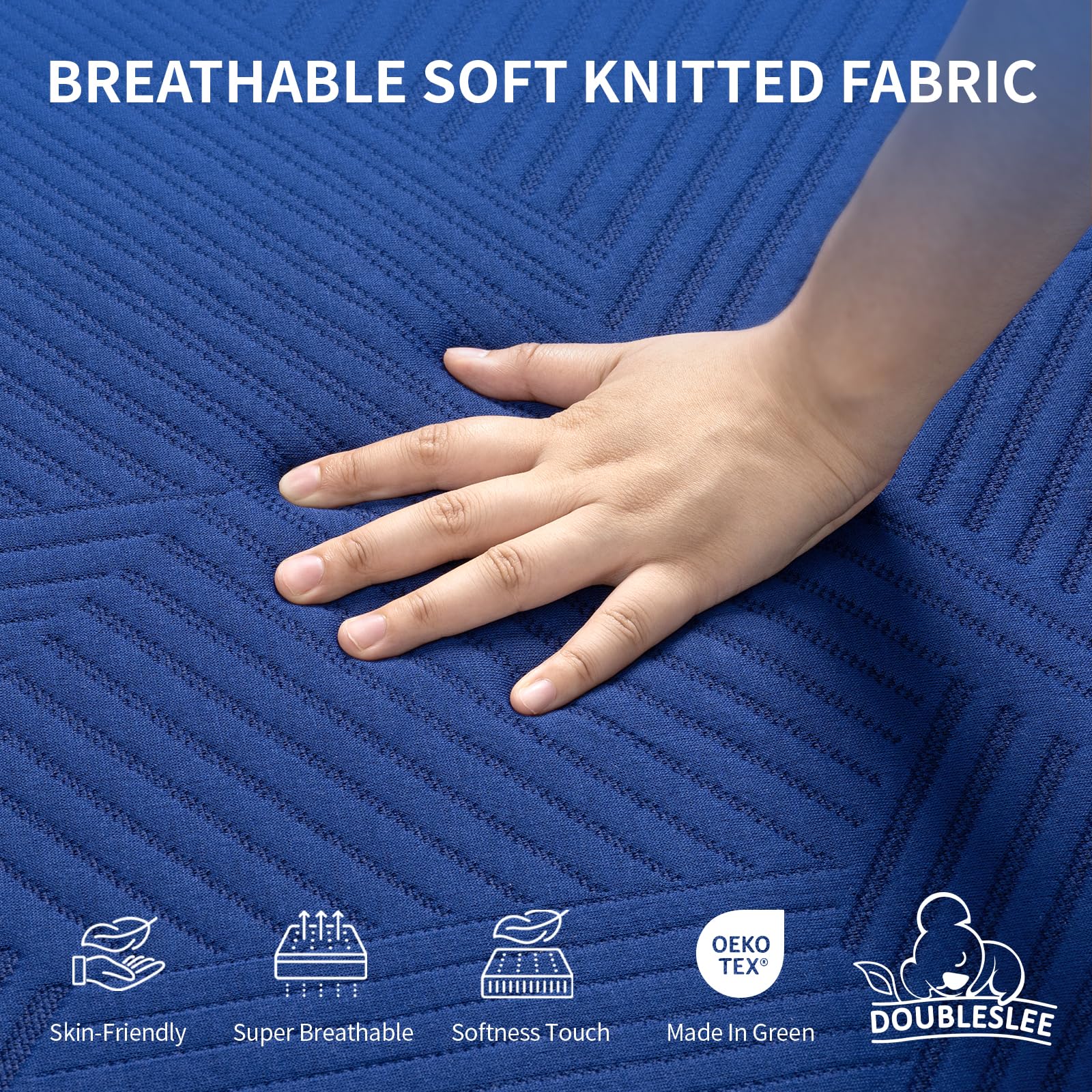 Doubleslee Memory Foam Small Double Mattress, 6 Inch Medium, 120x190x15cm