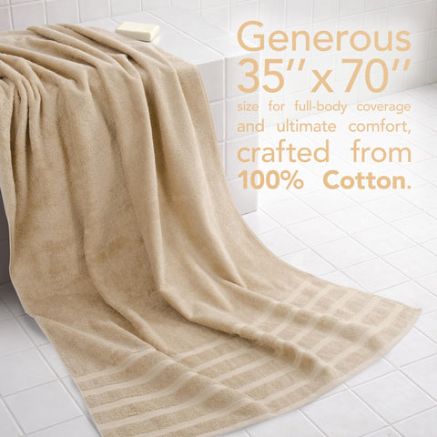 American Soft Linen Jumbo Large Bath Towels, 100% Turkish Cotton Bath Sheet 35 in 70 in, Bath Towel Sheets for Bathroom, Bath Sheet Towels