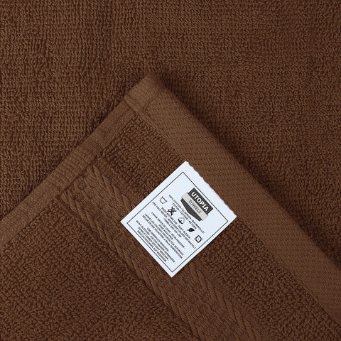 Utopia Luxury Washcloths 13" x 13" 12 pack - Dark Brown