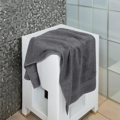 TEXCRAFT Bath Towel Set, Cotton Terry Towels for Bathroom, Quick Dry, Lightweight, Highly Absorbent, Soft Feel, 24 x 48 Pack of 6 for Shower, Pool