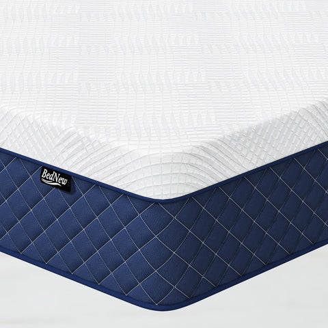 Bednew Small Single Mattress 75x190cm, Medium Firm, 12 Inch Innerspring Hybrid Mattress with Breathable Foam and Pocket Spring For Cool Comfort Sleep