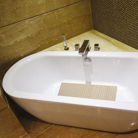 Bath mat "Quadro Premium" 36x76cm beige
