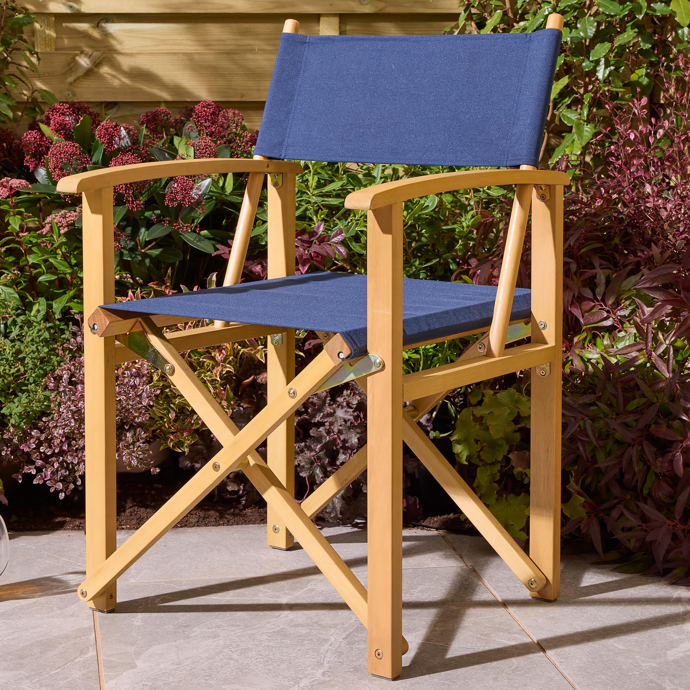 Rowlinson Ascot Folding Directors Chair - Midnight Blue