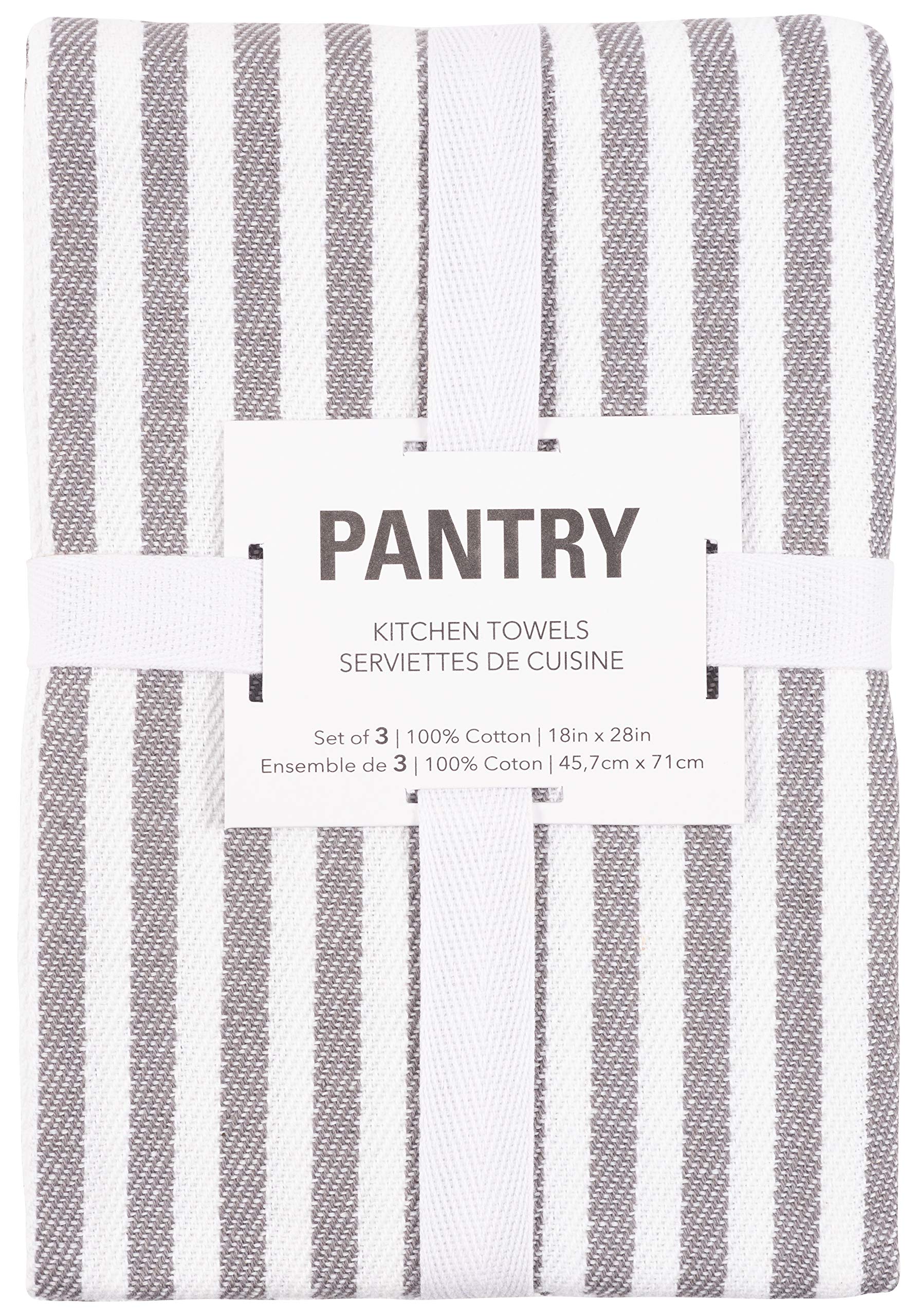 KAF Home Mixed Flat & Terry Kitchen Towels | Two Sets of 3 18 x 28 Inches | 4 Flat Weave Towels for Cooking and Drying Dishes