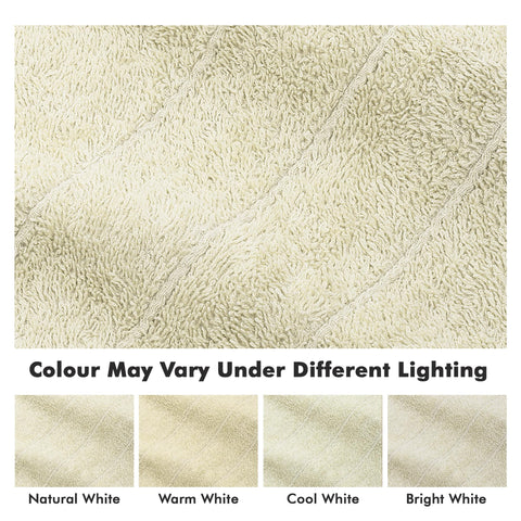 Novo Home Bath Towels Set of 4 – 550 GSM 100% Cotton Ivory Extra Large Towels for Bathroom, Spa Use (70x140 cm)