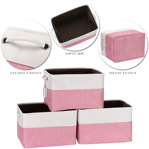 Sea Team Triple Large Rectangular Canvas Storage Organiser with Handles