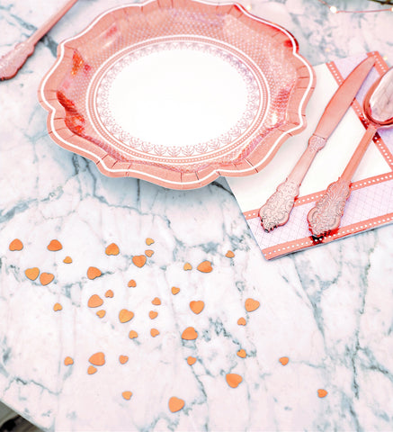 Talking Tables Party Porcelain Rose Gold Napkin. 33Cm
