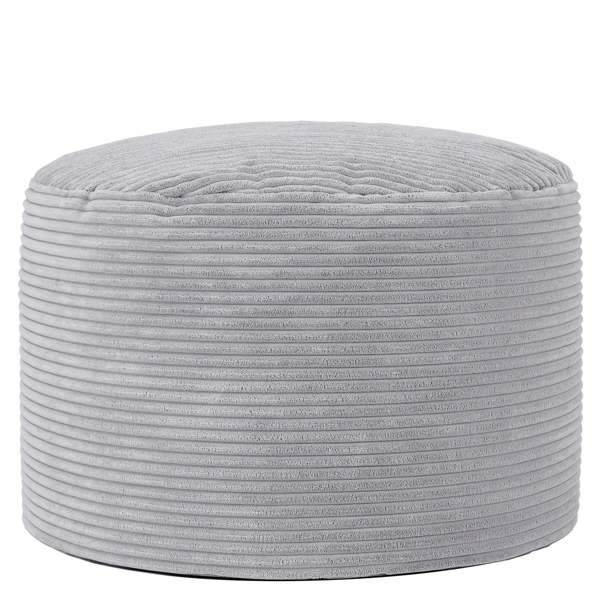 icon Milano Large Cord Bean Bag Footstool with Filling Included, Grey