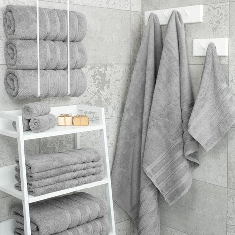American Soft Linen Luxury 4 Piece Bath Towel Set, 600 GSM 100% Cotton Turkish Bath Towels for Bathroom, 27x54 in Large Bathroom Shower Towels