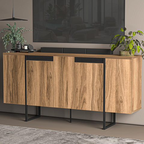 Uniqtrio TV Stand Cabinet | Walnut TV Unit and Console Cabinet | TV Cabinet | TV Stand Unit | TV Units for Living Room