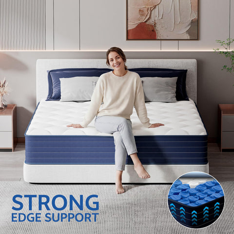 PurrJoys Orthopedic King Size Mattress 25cm Medium Firm for Back & Lumbar Pain Relief 150x200cm