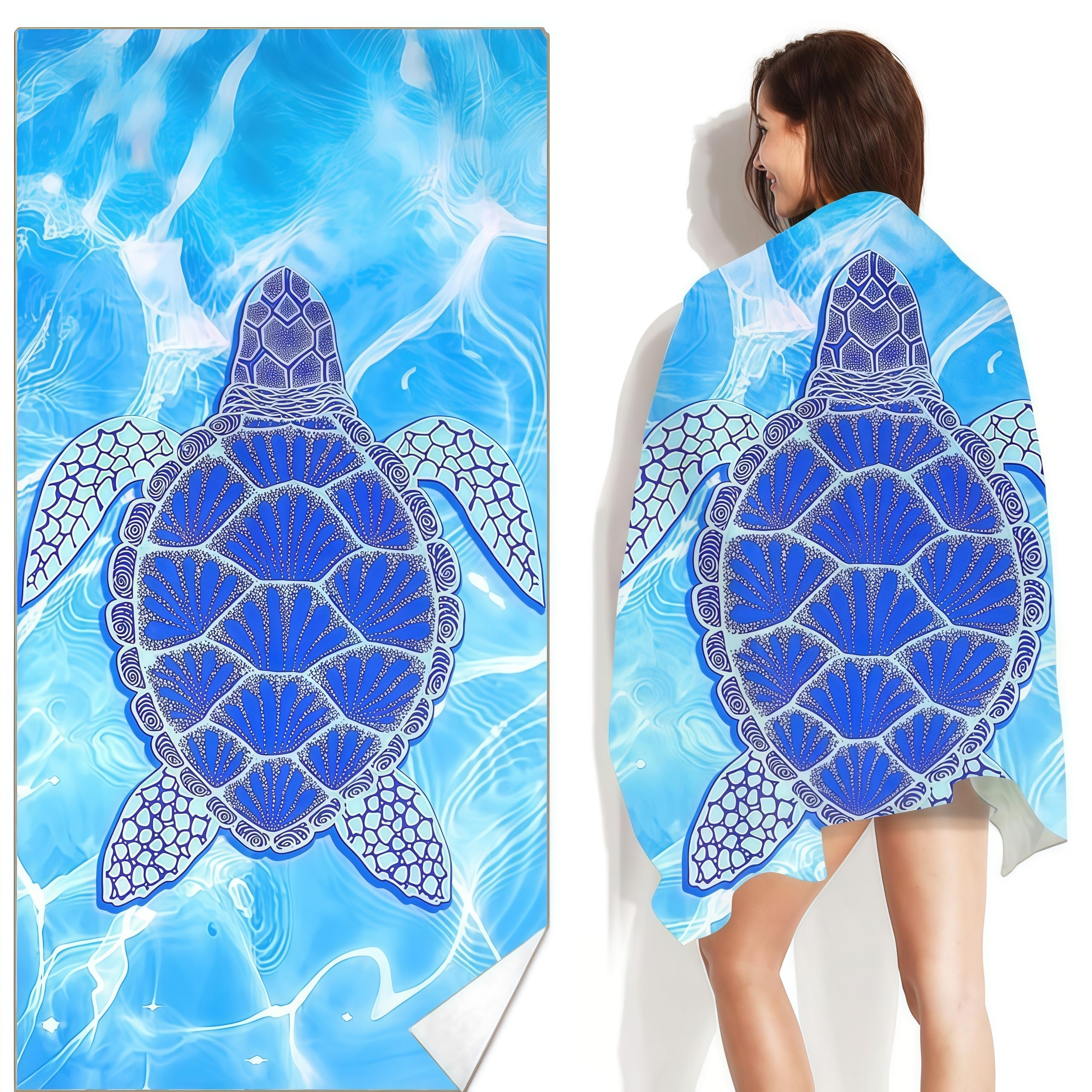 Doodlewitz Large Quick Dry Microfibre Beach Bath Towel for Adult