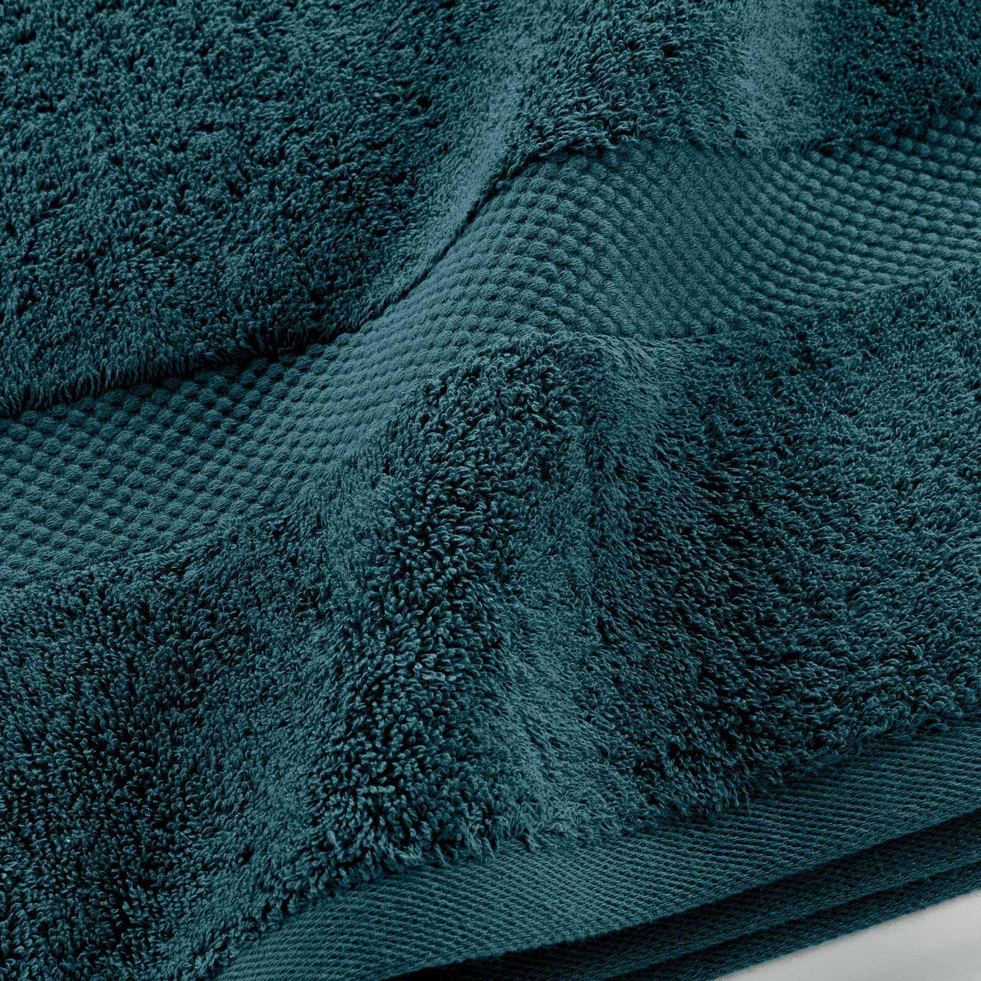 Douceur d'Intérieur, Elegance Blue Hand Towel (50 x 90 cm) 100% Cotton Plain