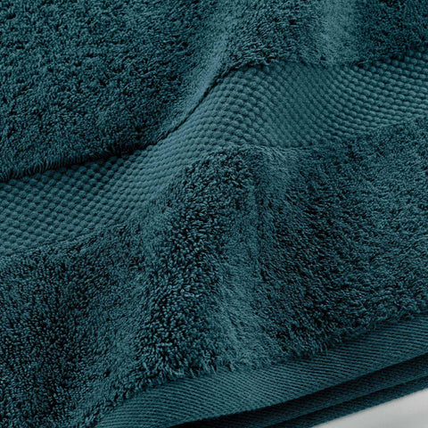 Douceur d'Intérieur, Elegance Blue Hand Towel (50 x 90 cm) 100% Cotton Plain
