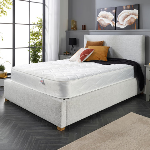 Aspire Beds Cirrus White 3 Sleep Comfort Layers & AC Aspire-Cool Touch Sleep Surface Hybrid Bonnell 500 Sprung & Memory Foam Premium Economy Mattress