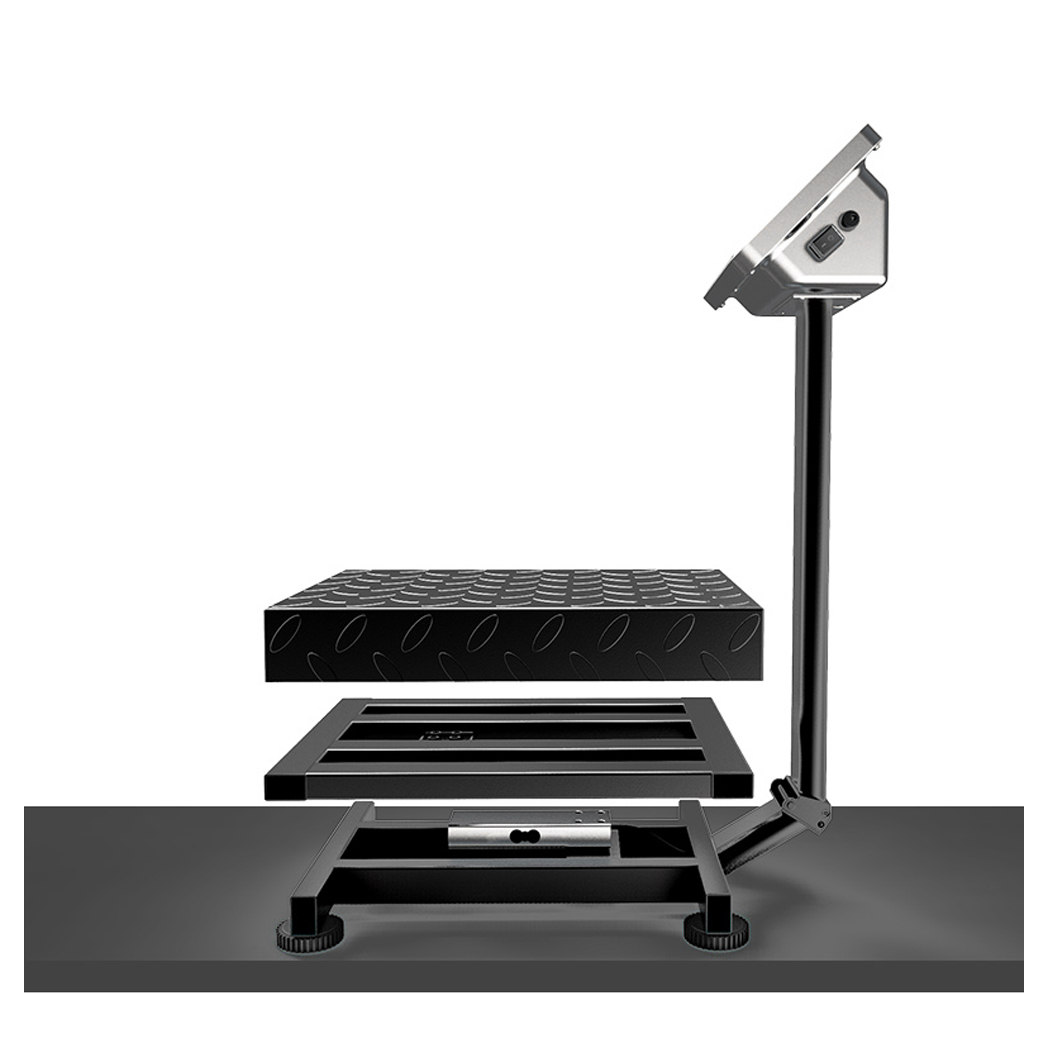 【Old code:95066004】100KG/220lbs LCD Digital Personal Floor Postal Platform Scale with 30*40 Platform & 0.6mm Plate Black UK Plug