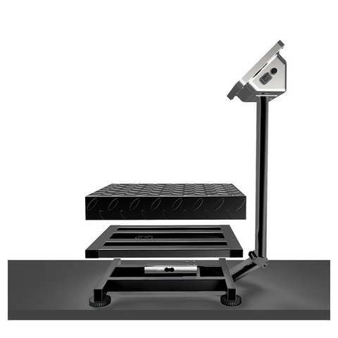 【Old code:95066004】100KG/220lbs LCD Digital Personal Floor Postal Platform Scale with 30*40 Platform & 0.6mm Plate Black UK Plug