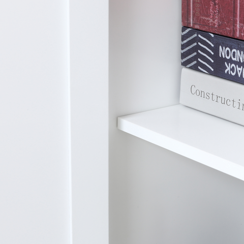 Modern Freestanding Storage Hutch Furniture with 2 Large Doors and 2 Small Doors