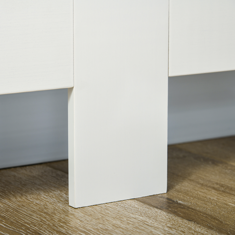 HOMCOM Radiator Cover Painted Slatted MDF Cabinet Lined Grill 172x19x81.5cm