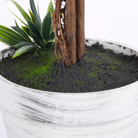 Set of 2 Potted Artificial Plants Ball Tree with Lavender Flowers, 60cm