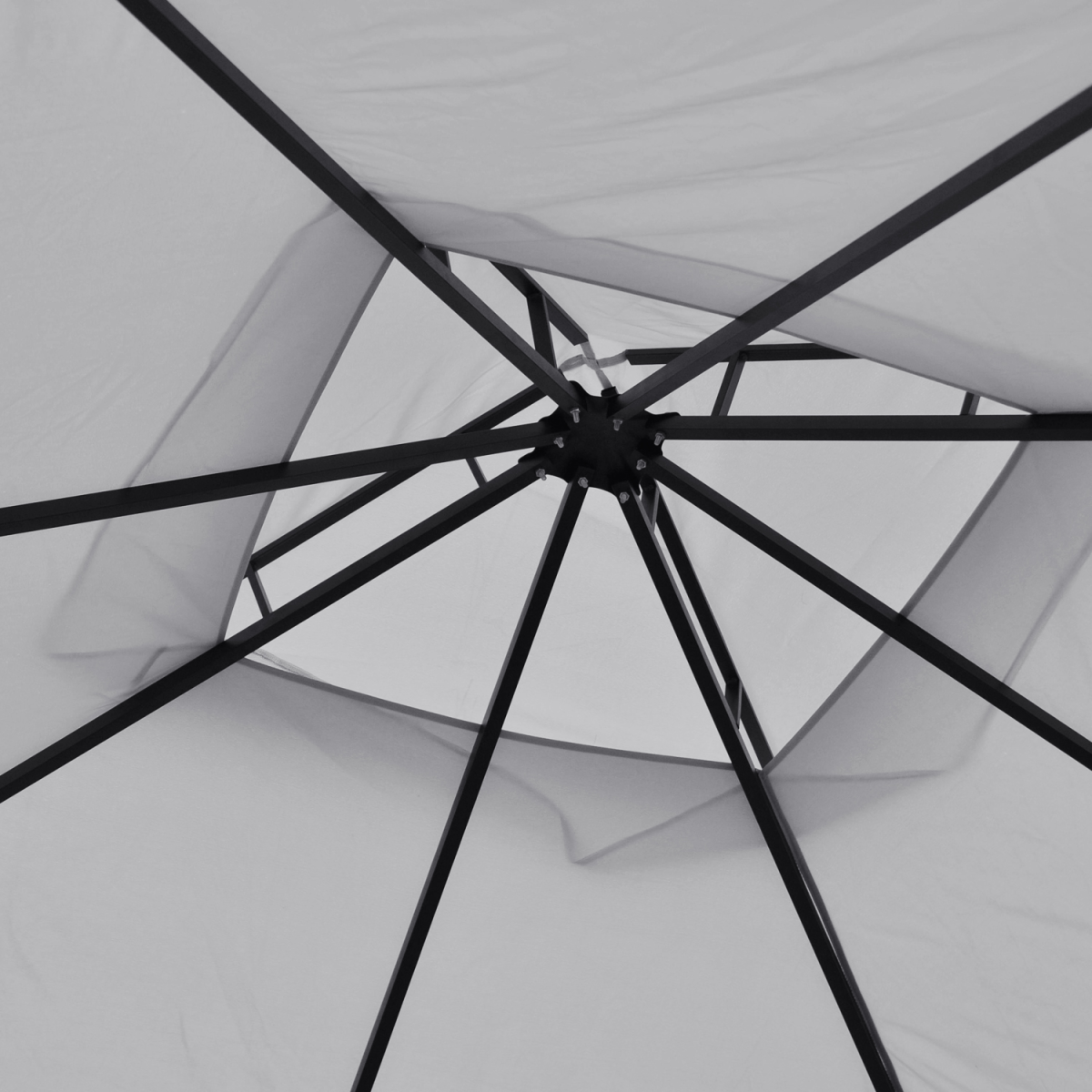 Gazebo Party Tent Canopy Sun Shade for Patio Garden Light Grey 3x3(m) Outsunny