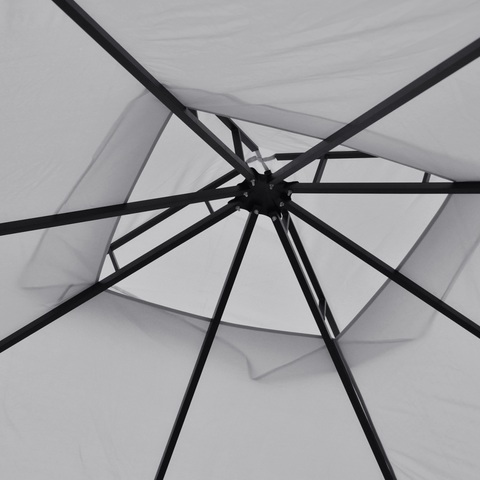 Gazebo Party Tent Canopy Sun Shade for Patio Garden Light Grey 3x3(m) Outsunny