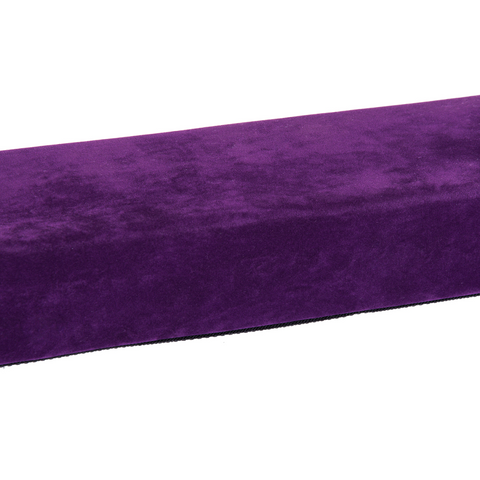 HOMCOM Balance Beam Trainer Fold Performance Gymnastics Suede Purple 2.4M Home