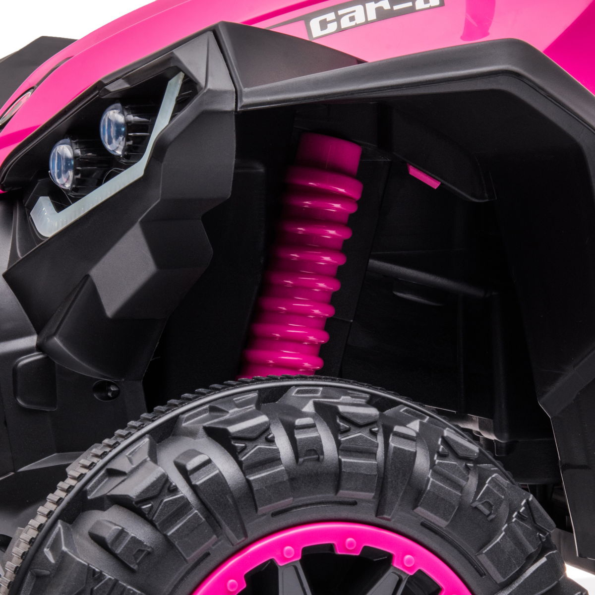 HOMCOM 12V Electric Quad Bikes for Kids Ride On Car ATV Toy for 3-5 Years Pink