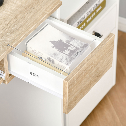 Compact Computer Table Oak