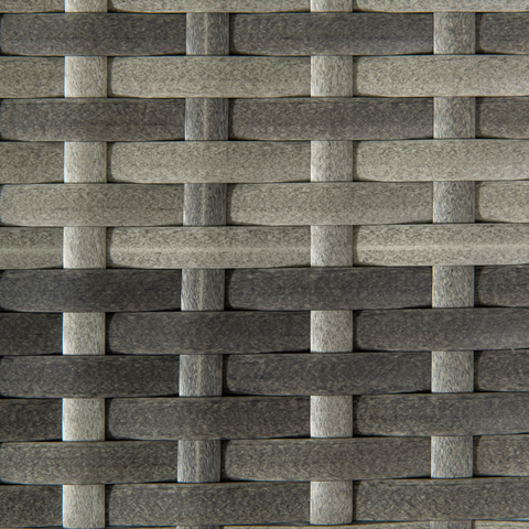 Outdoor Coffee Table w/ Plastic Board Under the Full Woven Table Top, Grey
