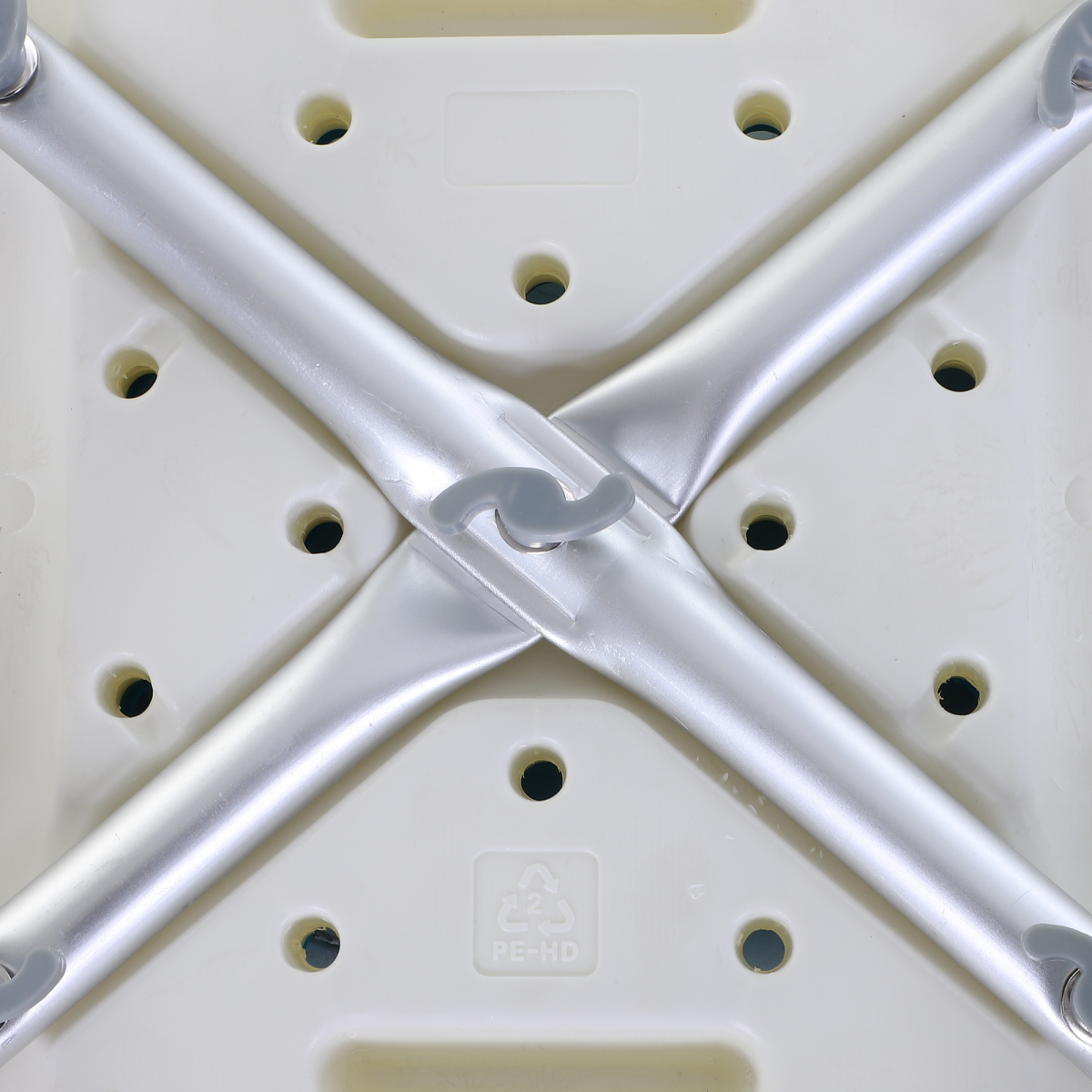 Adjust Aluminum Bath Stool Spa Shower Chair Non-Slip w/ Shower Hole