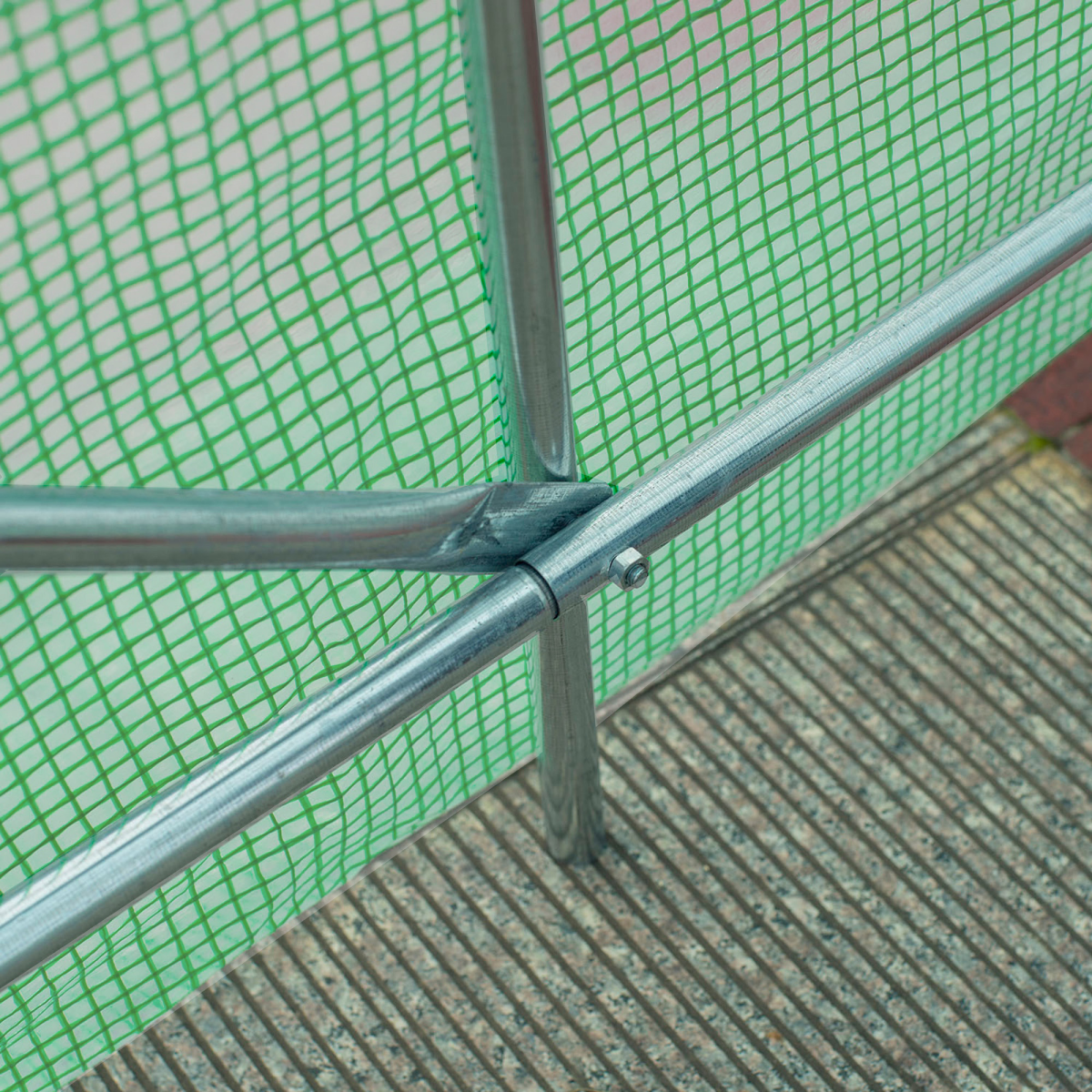 2.5 x 2m Walk-In Polytunnel Greenhouse with Steel Frame Roll Up Door Green