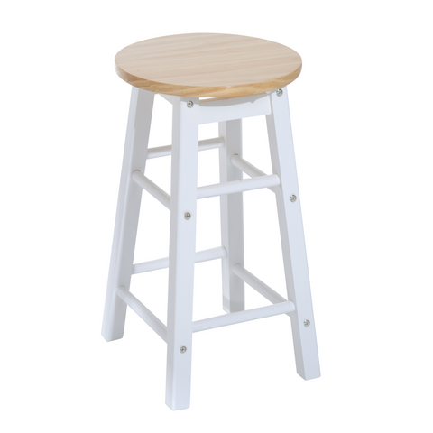 3pc Wooden Kitchen Cart Mobile Rolling Trolley Folding Stools Wheels Drawers