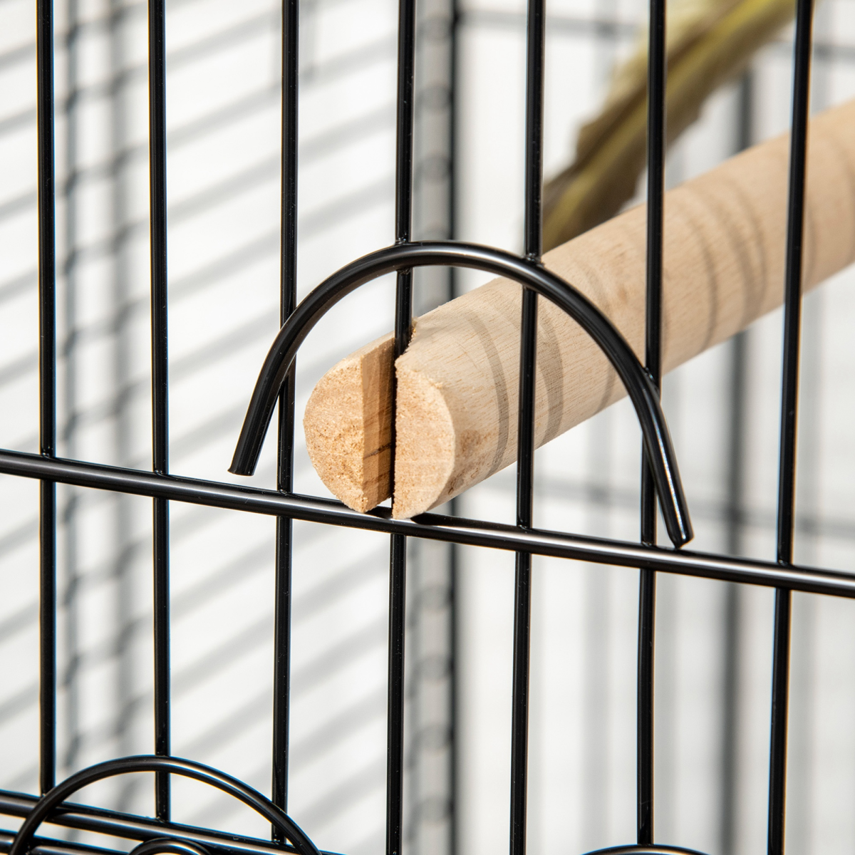 Large Bird Cage, Pet Aviary Parrot Macaw Cockatiel Finch Feeding Stand w/ Perch