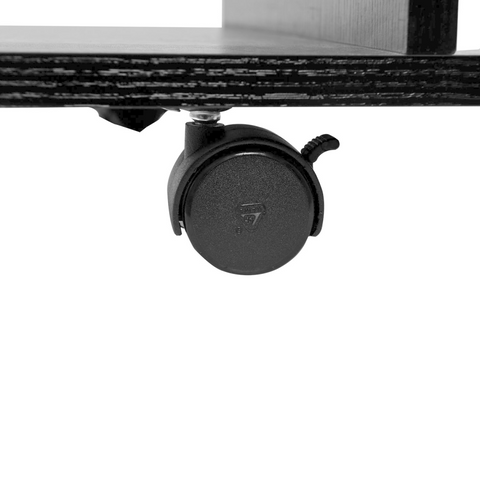 Mobile TV Stand Bookshelves in Black