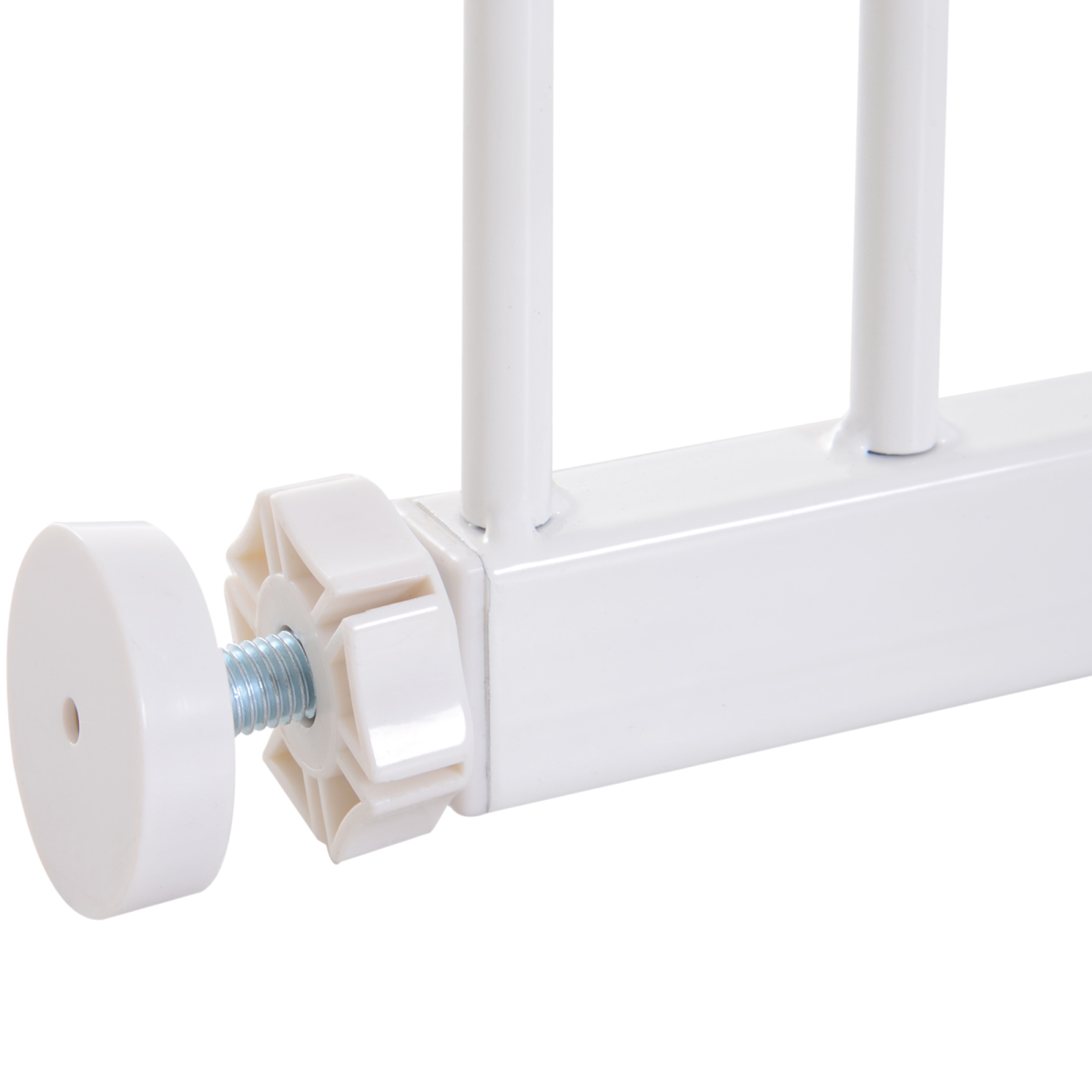 Pressure Fit Dog Gate Pet Barrier for stairs doorway, 76-107cm Width White