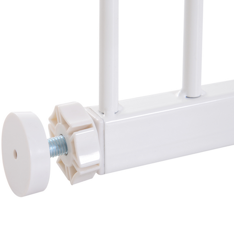 Pressure Fit Dog Gate Pet Barrier for stairs doorway, 76-107cm Width White
